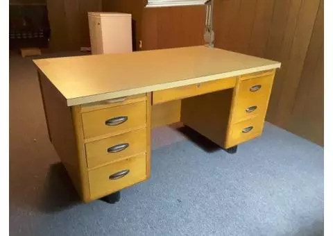 Solid wood office desk